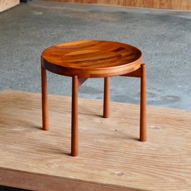 Dux Modernist Solid Teak Tray-Top Table 