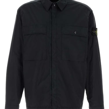 Stone Island Men Midnight Blue Poplin Shirt