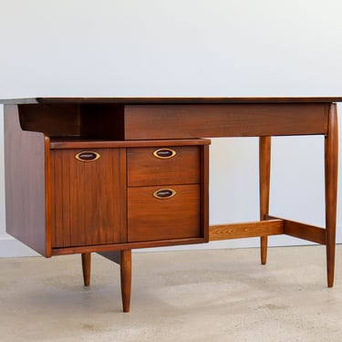 Mid Century Modern Walnut Hooker Desk 