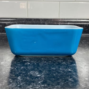 Vintage Pyrex Primary Blue Refrigerator Dish #502 no Lid | Vintage 1940's Fridgie | Pyrex Vintage Blue Refrigerator Dish | Replacement Dish 