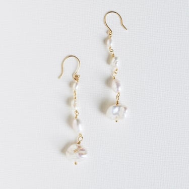 Pearl cascade earrings