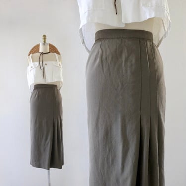 imperfect olive wool skirt - 24 - see details 