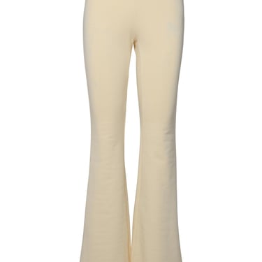 Palm Angels Ivory Cotton Track Pants Woman