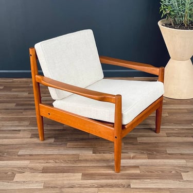 Vintage Danish Modern Sculpted Teak Lounge Chair, c.1960’s 