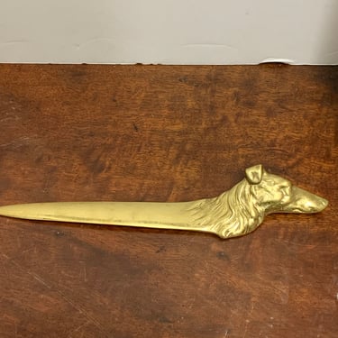 Vintage Greyhound Brass Letter Opener 