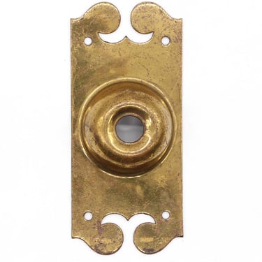 Vintage 4.5 in. Polished Brass Traditional Doorbell Cover