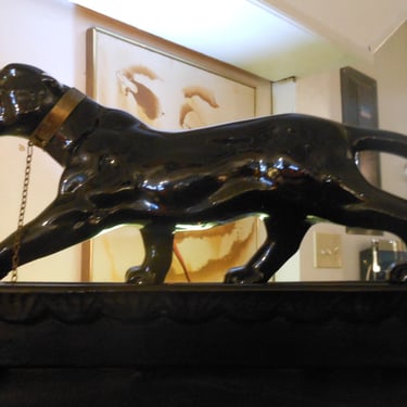 1950s Lane & Co. Ceramic Panther TV Lamp