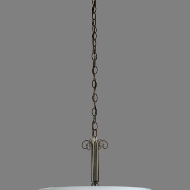 Vintage Modern Frosted Dish Dotted Pattern Pendant Light