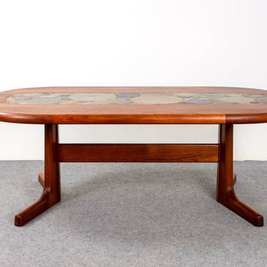 Danish Modern Teak & Ceramic Coffee Table by Tue Poulsen - (323-242) 