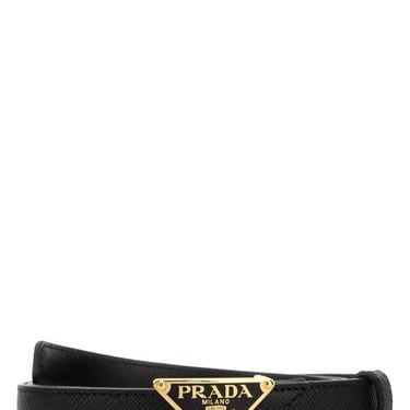 Prada Women Black Leather Belt