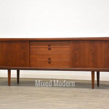 Refinished 88” Danish Modern Credenza by Bramin 