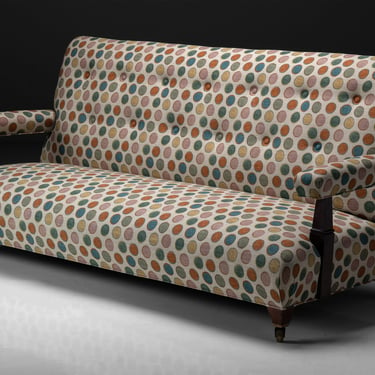Howard & Sons Sofa in Patterned Linen Blend