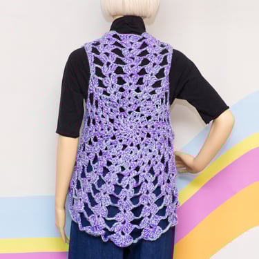 Vintage 1970s Crocheted Vest | Small | i-7 