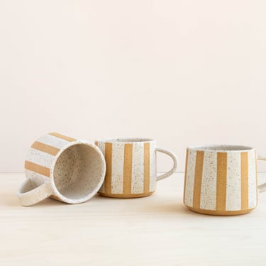 Void & Form Ceramics: Cream Striped Mug