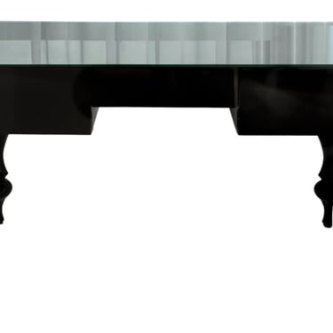 Reeves Design Black Glass Top Vanity Table