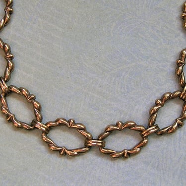 Vintage GF Fancy Chain HSB Necklace, 1/20 12K Gold Filled Necklace, Unusual Vintage Chain Necklace, Vintage 1940's Necklace (#3952) 