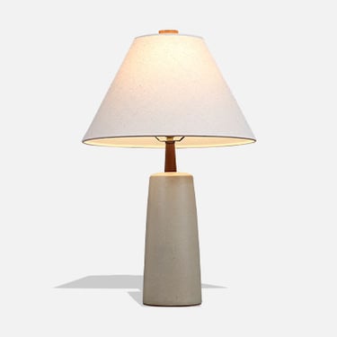 Mid-Century Grey Ceramic Table Lamp by Jane & Gordon Martz