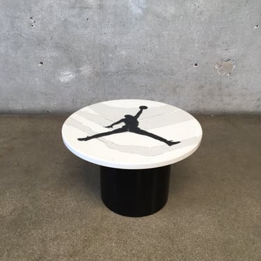 Custom Solid Marble Top Hype Beast Michael Jordan Side Table