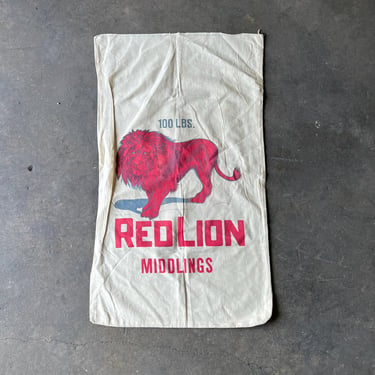 Vintage Red Lion Middlings Feedsack 