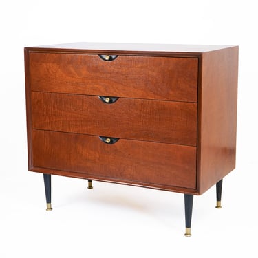 Petite Three Drawer American Dresser in Figured Mahogany 