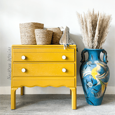 Vintage Dusty Yellow Dresser