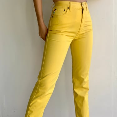 MOSCHINO Yellow High Waisted Jeans 