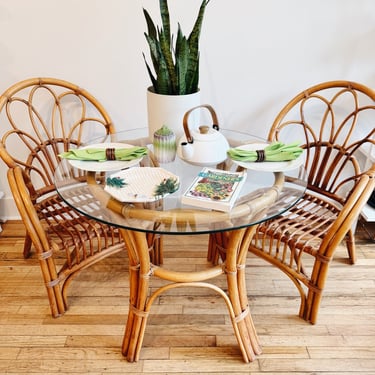 Rattan Chairs & Table