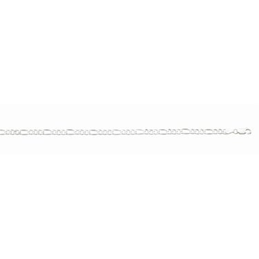 STERLING SILVER 4.0MM FIGARO LINK CHAIN NECKLACE