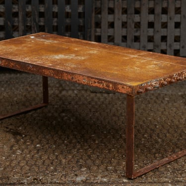 Mid 20th Century French Iron &amp; Steel Coffee Table