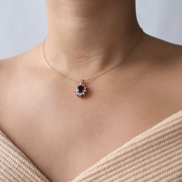 Vintage Burgundy Gem Choker