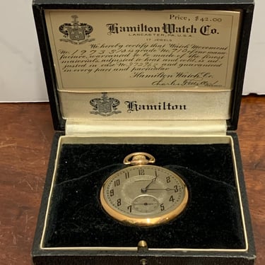 Vintage Hamilton Pocket Watch in Original Box 