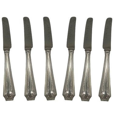 Set of 6 Fairfax No. 2 Old French Hollow Knives by Durgin, 1910 