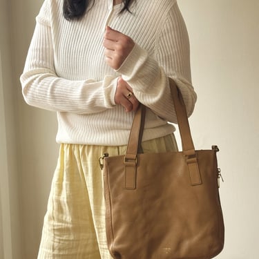 Honey Pebbled Leather Tote