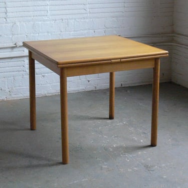 Danish Modern Teak Extendable Dining Table 