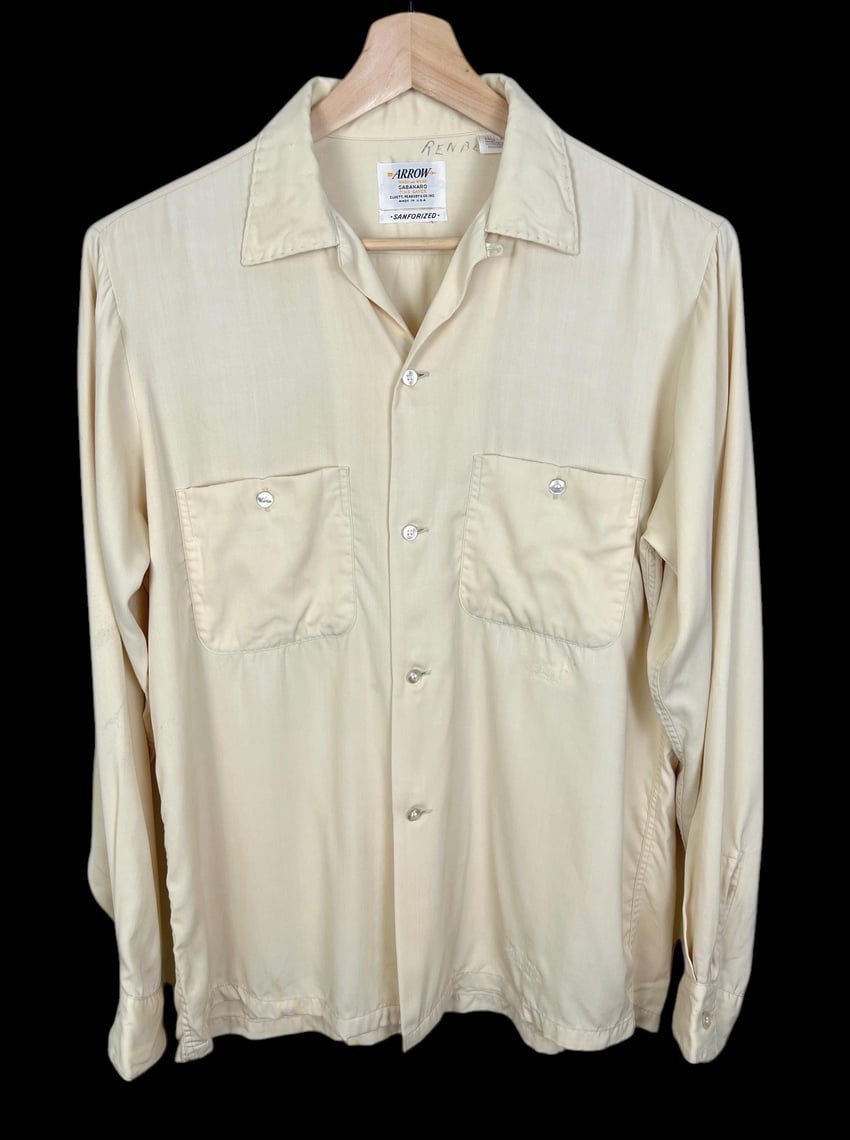 レア 1950s【極上品】McGREROR RAYON BORDER SHIRT 40s〜50s McGregor rayon shirt | What'z up