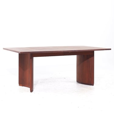 Jack Cartwright for Founders Mid Century Walnut Expanding Dining Table with 2 Leaves - mcm 