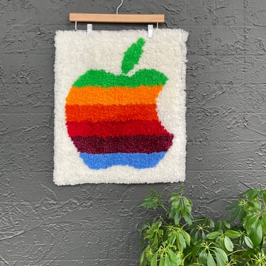 1980s MAC Apple Latch Hook Textile