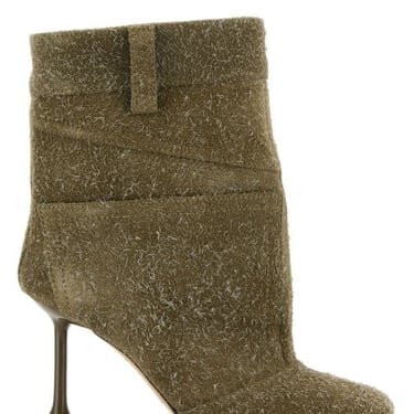 Loewe Women Khaki Suede Toy Panta Ankle Boots