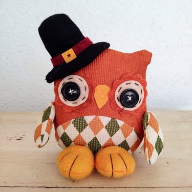 Cute Handmade Beanbag Bottom Pilgrim Owl - Year Unknown 