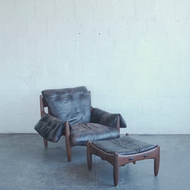 Sergio Rodrigues Mole Lounge Chair and Ottoman