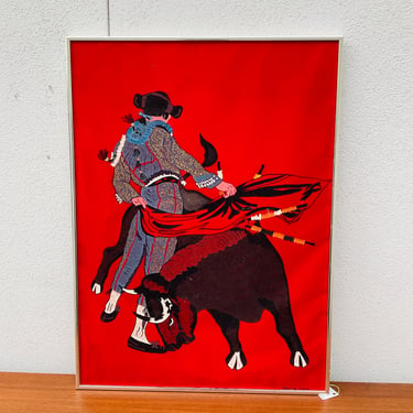 Matador Painting on Red Velvet