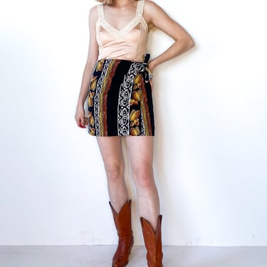 1990s Sarong Mini Skirt, sz. XS/S