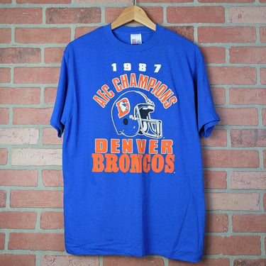 Vintage 1987 NFL Denver Broncos Football ORIGINAL AFC Champions Tee - Extra Large 