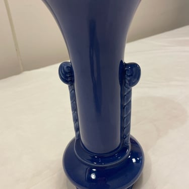 Art Deco Blue Vase from McCoy Pottery