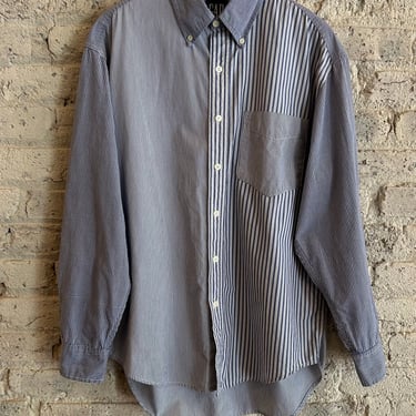 2000's Gap End Of Day Patchwork Shirt in Light Blue