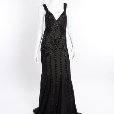 Strappy Beaded Gown