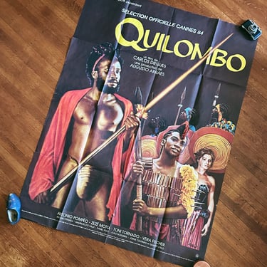 Vintage “Quilombo” Movie Poster, French poster from Cannes (1980’s)