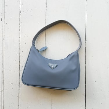 Prada Re-Edition 2000 Tessuto Nylon Mini Hobo Bag - French Blue 