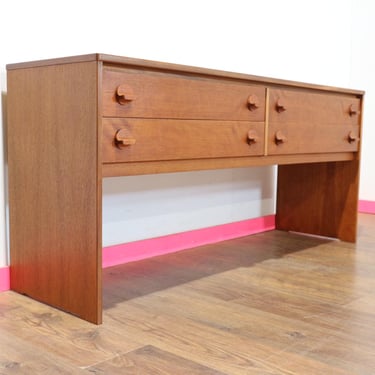 Mid Century Modern Vintage Teak Dresser Entranceway Table by Stag Danish Style- Mid Century Furniture - Vintage Furniture Scandinavian Style 