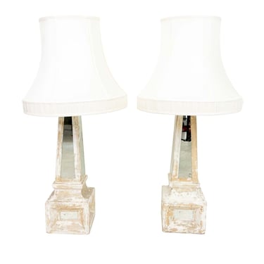 Pair of Mirrored Lamps